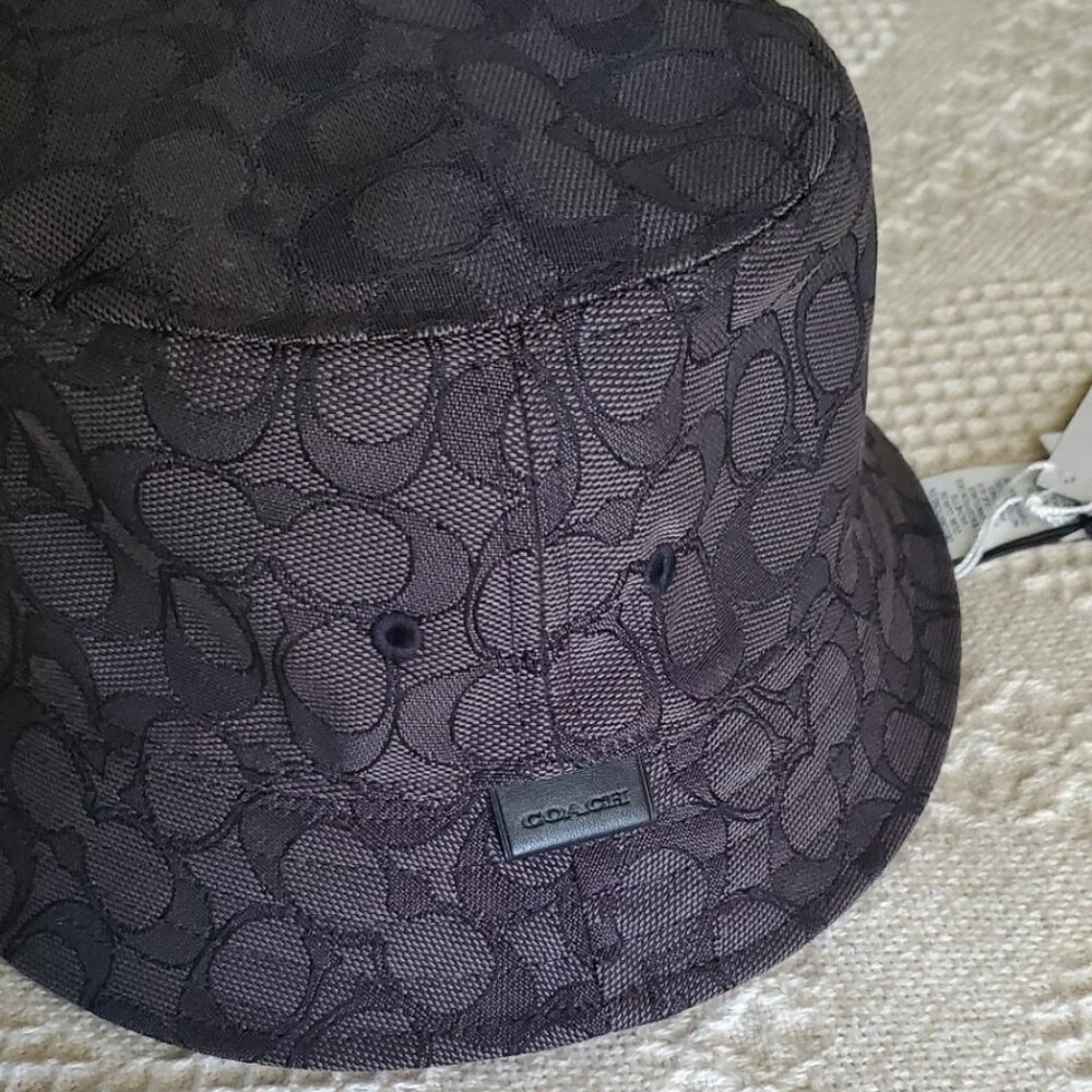 Coach Black Patterned Bucket Hat - Picture 2 of 4